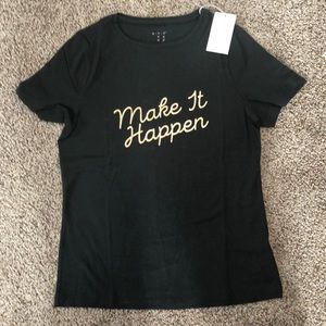 Make it Happen women’s short sleeve black shirt